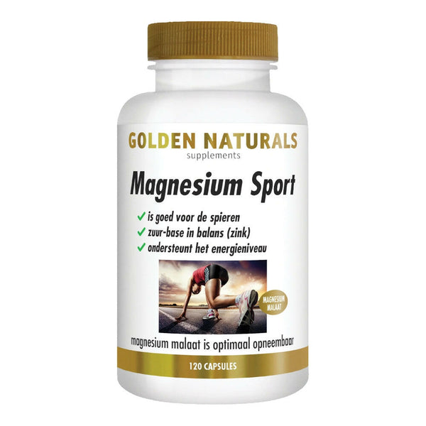 Golden Naturals- Magnesium Sport - 120 caps - GN626 - Shopvoorgezondheid