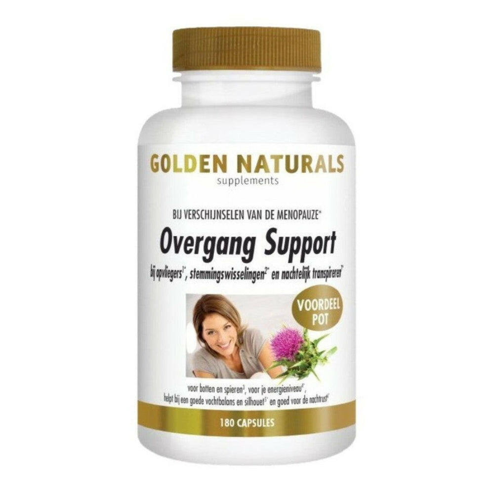 Golden Naturals Overgang Support 180 capsules vegetarisch met vitamine D3 voor menopauze
