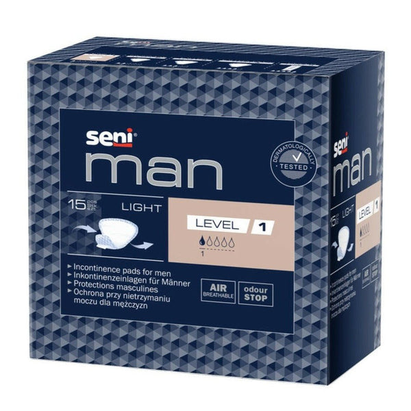 Seni Man - incontinentieverband voor mannen - Light Level 1 - 15 stuks verpakking - Shopvoorgezondheid