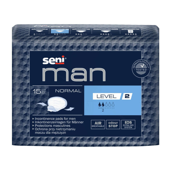 Seni Man - incontinentieverband voor mannen - Normal Level 2 - 15 stuks verpakking - Shopvoorgezondheid