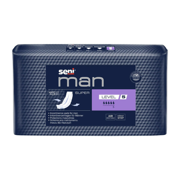Seni Man - incontinentieverband voor mannen- SuperLevel 5 - 15 stuks verpakking - Shopvoorgezondheid