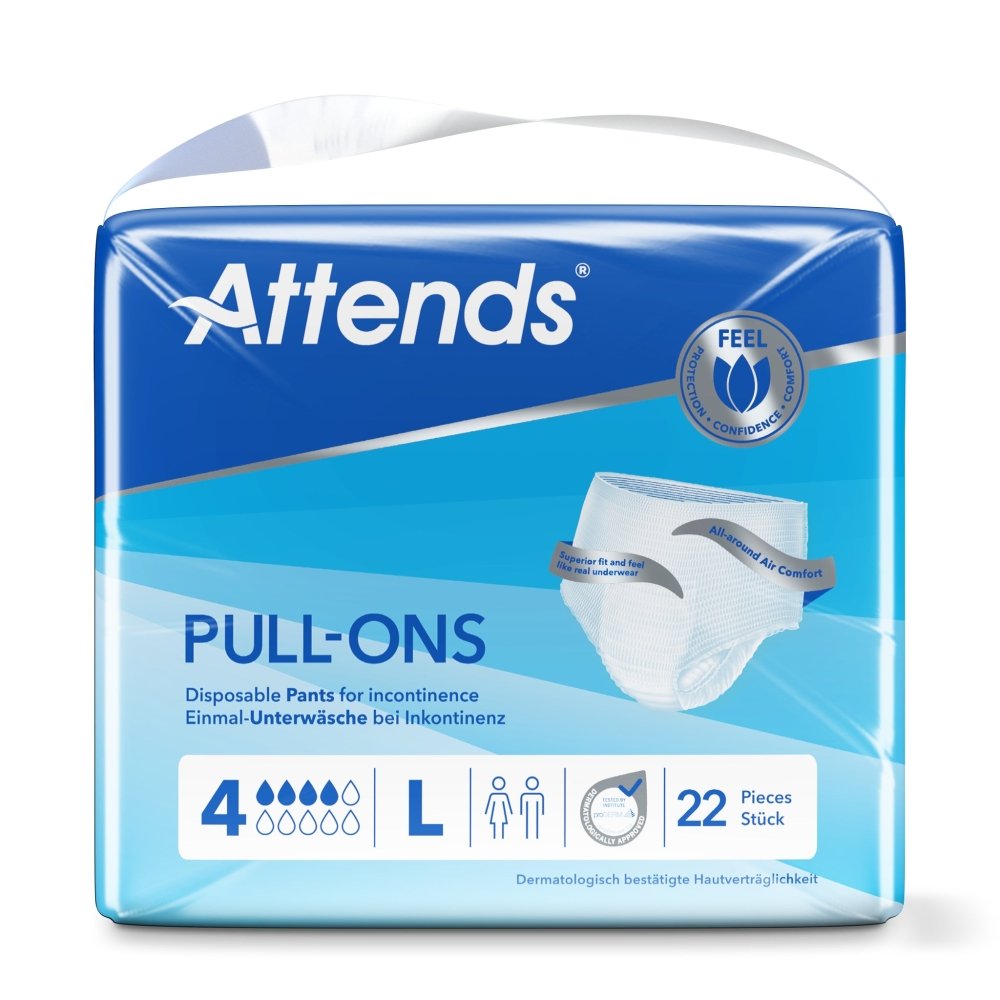 Attends Pull-Ons absorptieniveau 4 incontinentiebroekjes maat L verpakking