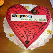 Foto van taart bij het live gaan van Shopvoorbloeddrukmeters - de webshop was voorloper van Shopvoorgezondheid