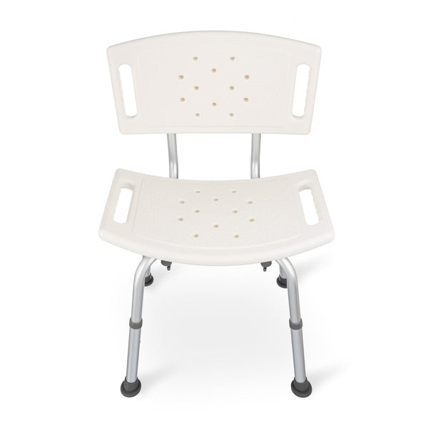 Douchestoel met rugleuning - in hoogte verstelbaar - tot 100 kg - Shopvoorgezondheid