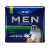 Verpakking Tena Men Premium Fit maxi voor zwaar urineverlies, donkerblauw met groene accenten