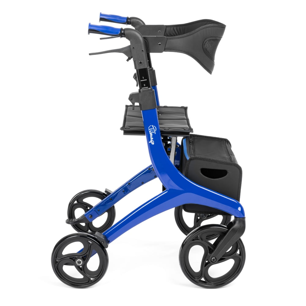Timago Lorenza aluminium rollator met zitting (blauw)