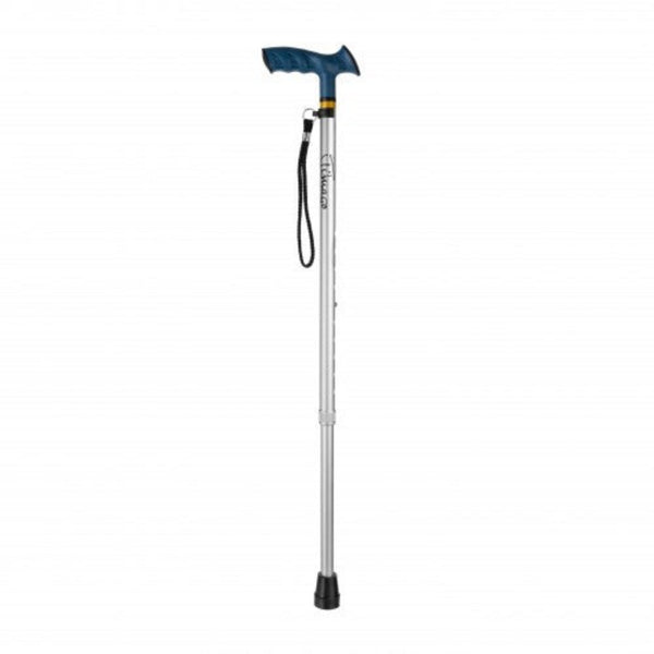 Timago aluminium wandelstok blauw zilvervolledig