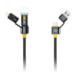 Waka Waka 5-in-1 oplaadkabel met drie afneembare adapters en LED-diffuser