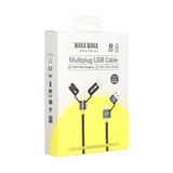 Verpakking Waka Waka 240W multiplug USB-kabel met LED en 1.8m lengte