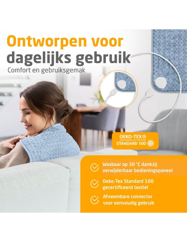 Warmtekussen in nek vrouw