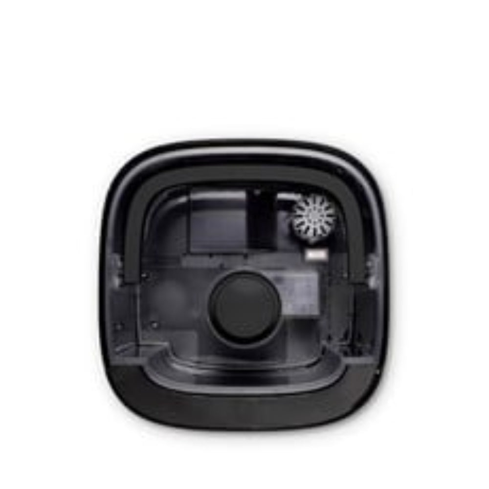 Bovenaanzicht transparant waterreservoir Clean Air Optima met ventilatieopening