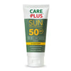 Care Plus zonnebrandlotion SPF50 voor normale en gevoelige huid, waterbestendig met vitamine B & E
