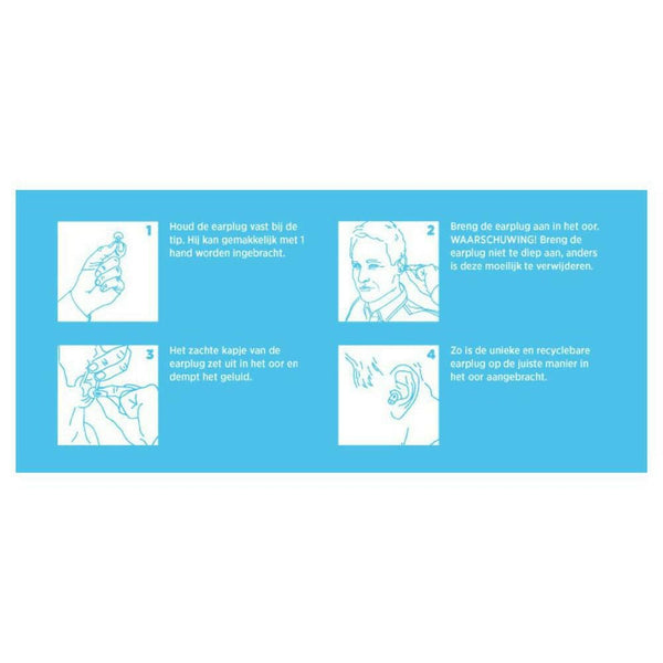 Cool-earplugs oordopjes -20 dB blauw - EAR65001B-Shopvoorgezondheid