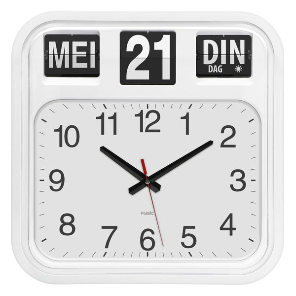 Fysic FK950 Grote Analoge Dementieklok Met Datum en Tijd Fysic Klok Shopvoorgezondheid