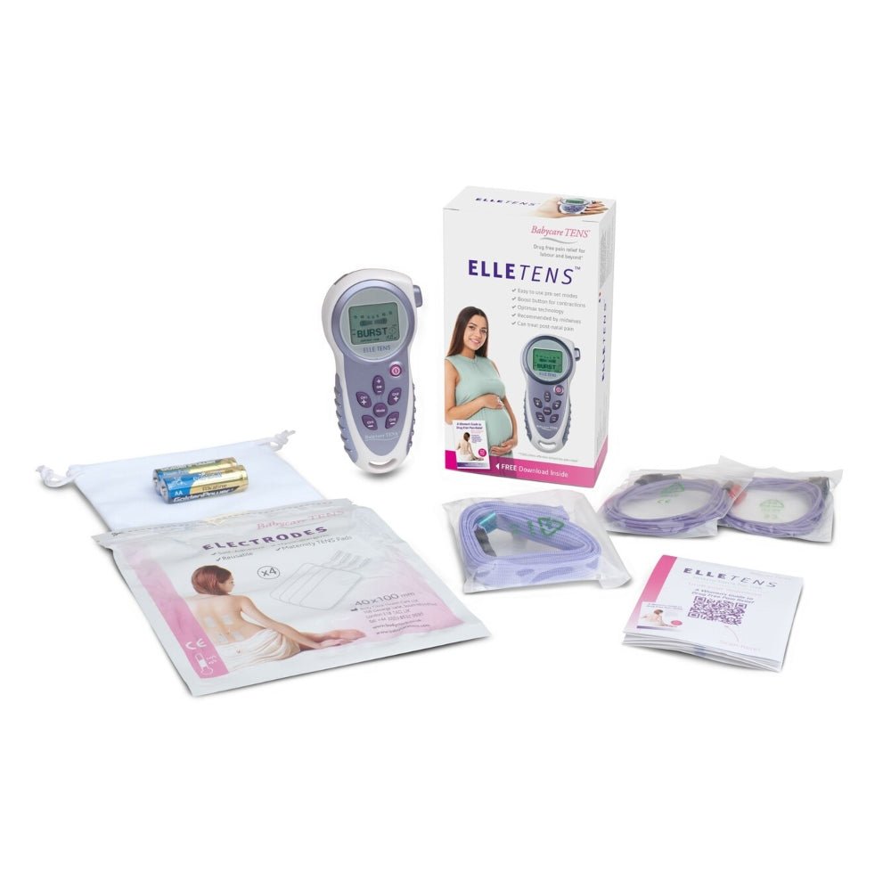 Complete set GeboorteTENS Elle TENS 2 inclusief batterijen, elektroden, kabels en riem