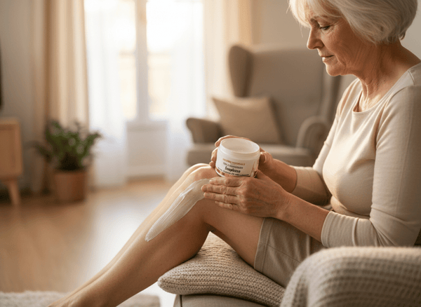 Souplesse smeren knie vrouw