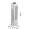 Maatvoering Clean Air Optima CA-904 witte ventilatorkachel 68,8 x 21 x 21 cm