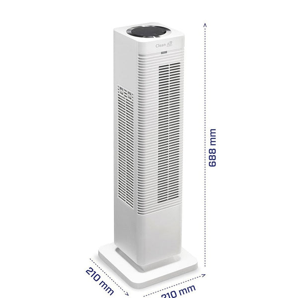 Maatvoering Clean Air Optima CA-904 witte ventilatorkachel 68,8 x 21 x 21 cm