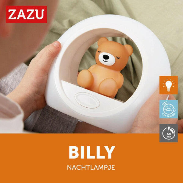 Zazu Nachtlampje Beer Billy, paars,camel lichtkleur (ZA-BILLY-01)