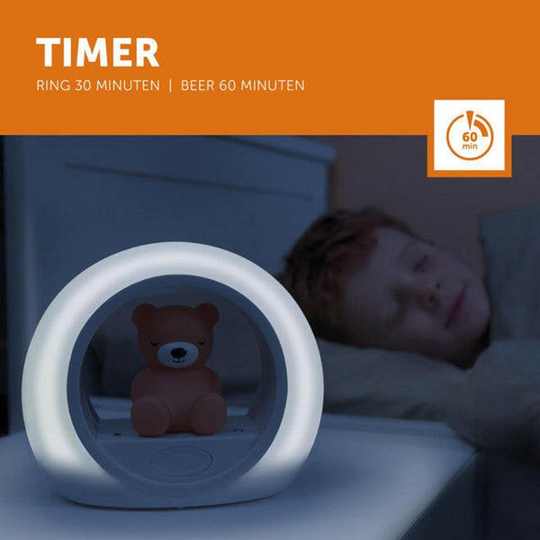 Zazu Nachtlampje Beer Billy, met los instelbare witte lichtring lichtkleur (ZA-BILLY-01)