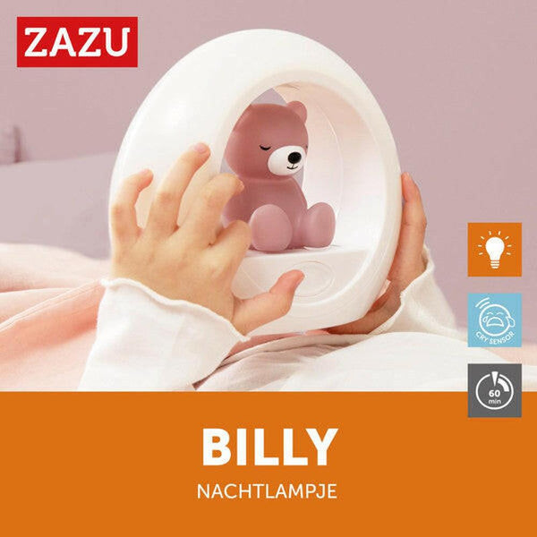 Zazu Nachtlampje Beer Billy,paars lichtkleur (ZA-BILLY-01)
