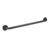 SecuCare zwarte mat RVS wandbeugel met ronde flens