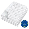 Witte Beurer elektrische onderdeken met textuurpatroon en Made in Europe label