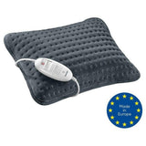Beurer HK 48 elektrisch warmtekussen donkergrijs met bedieningsunit en Made in Europe sticker