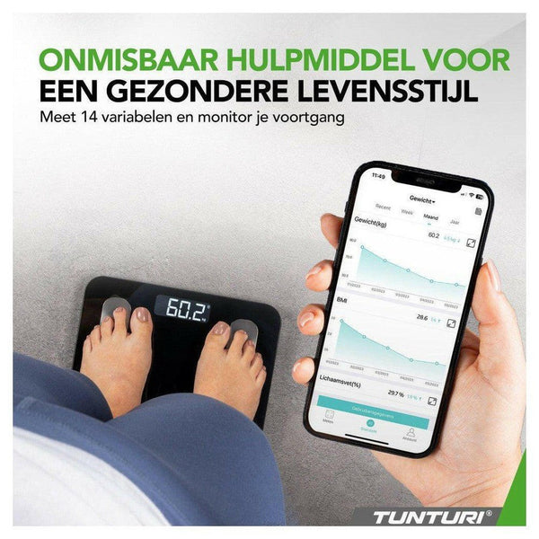 Tunturi SC30 Smart Scale weegschaal - TUNSC30-Shopvoorgezondheid