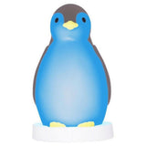 Zazu Pam pinguïn nachtlampje helderblauw verlichting detail