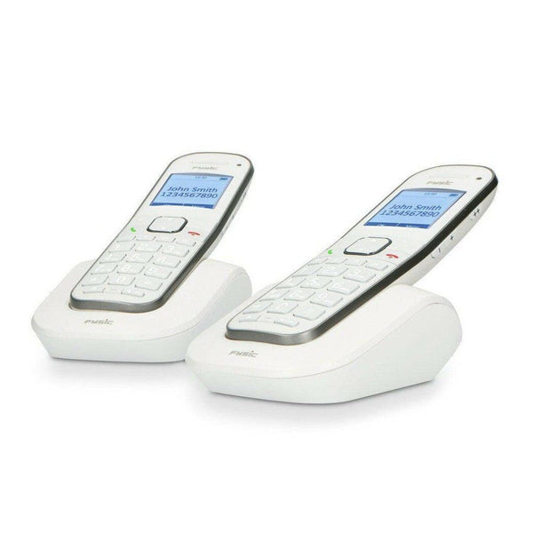 Fysic FX-9000 Duo Senioren DECT telefoon met grote toetsen en 2 handsets (wit) - FYSFX9000DUO-Shopvoorgezondheid