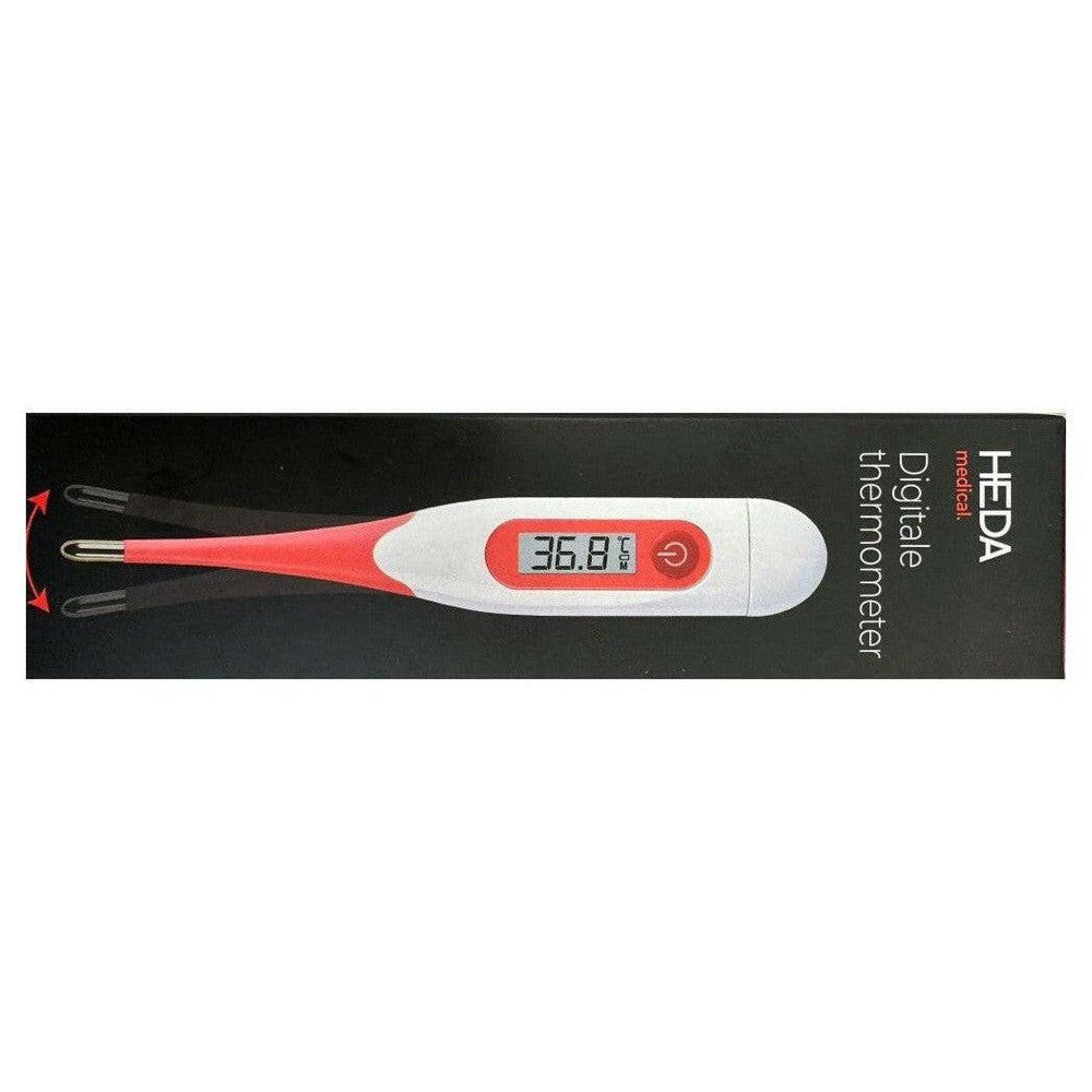 Zwarte verpakking Heda digitale thermometer met flexibele tip