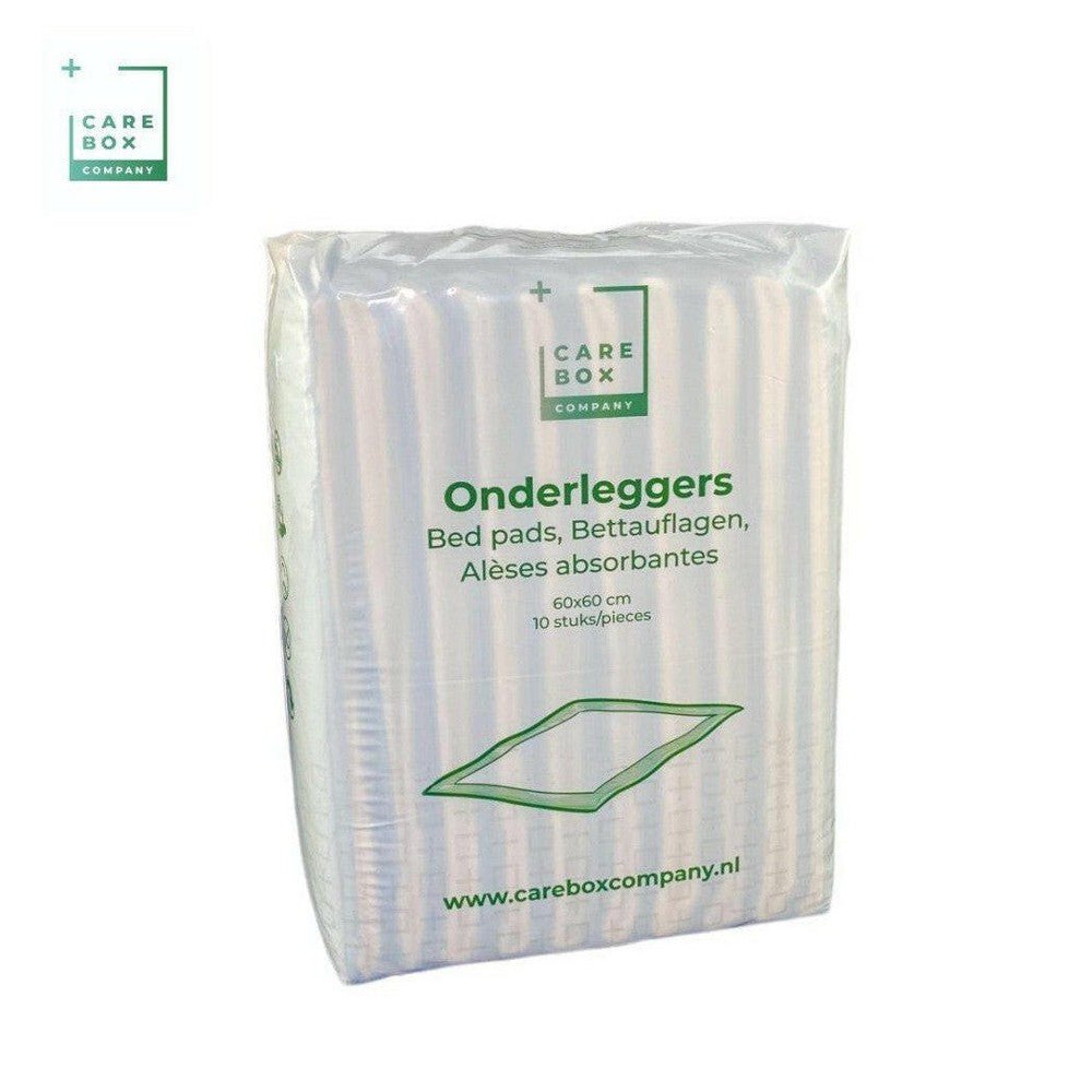 Verpakking 10 stuks Onderleggers extra absorberend 60x60 cm van CareBoxCompany