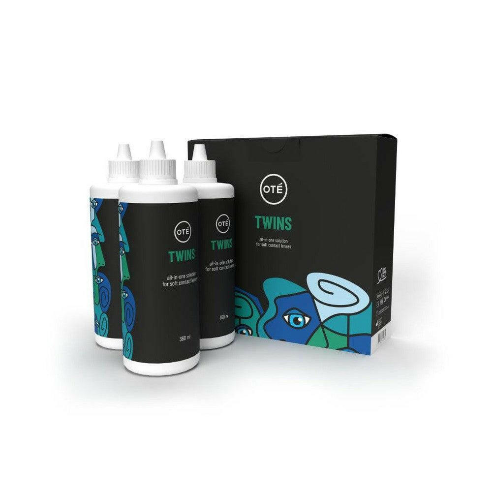 Oté Twins all-in-one contactlensvloeistof 3x360ml verpakking inclusief houders