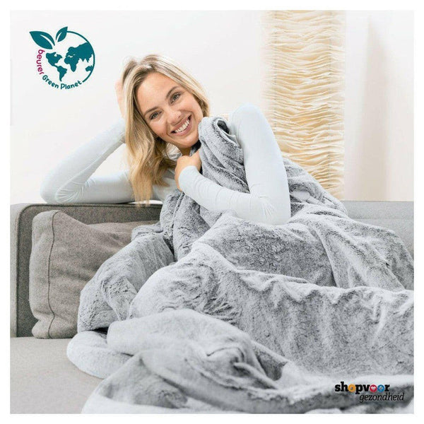 Beurer HD75 Nordic Grey Green Planet warmtedeken - BEUHD75GP-Shopvoorgezondheid