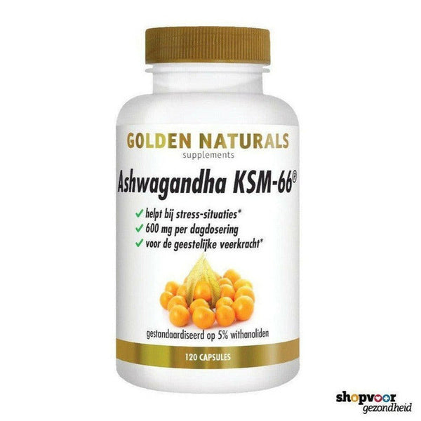 Golden Naturals Ashwagandha KSM-66 - GOL64444-Shopvoorgezondheid