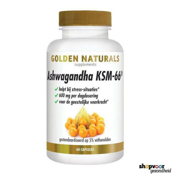 Golden Naturals Ashwagandha KSM-66 - GOL64670-Shopvoorgezondheid