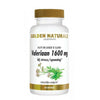 Golden Naturals Valeriaan 1600 mg fles met 60 veganistische capsules voor nachtrust