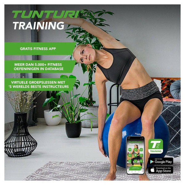 Tunturi fitnessbal met pomp (zwart) - TUN02614-Shopvoorgezondheid