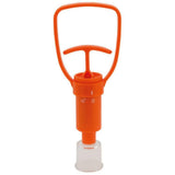 TravelSafe gifuitzuiger oranje vacuümpomp met gemonteerd transparant zuigkapje