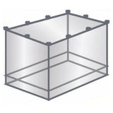 TravelSafe Box 2-persoons klamboe rechthoekig met frame en ophangpunten