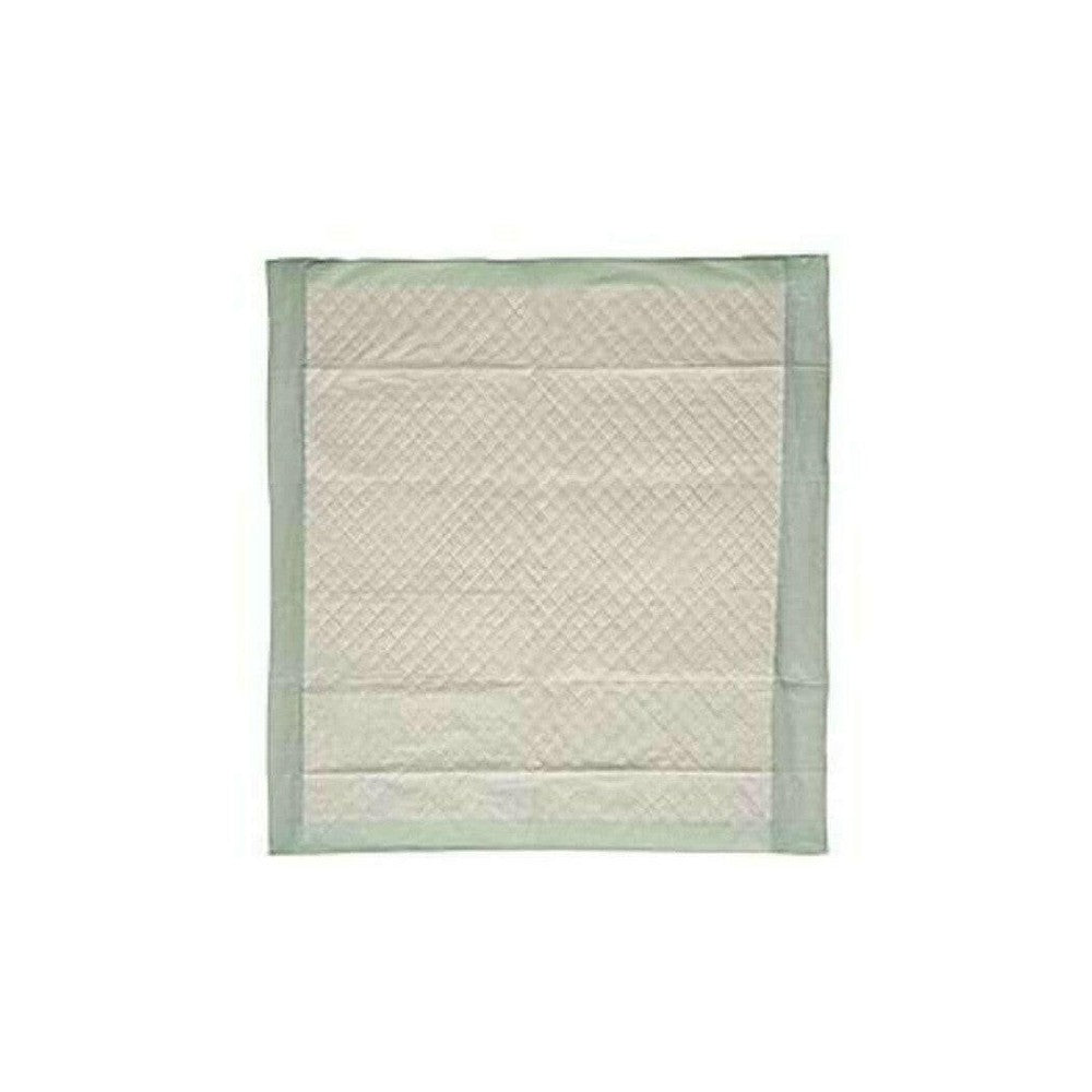 Witte absorberende onderlegger 60x60 cm met lichtgroene rand en ruitpatroon