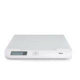 Witte Alecto personenweegschaal met minimalistisch design en digitaal scherm