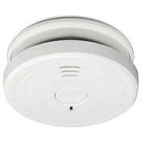 Close-up witte Alecto rookmelder met matte afwerking en ventilatiegaten