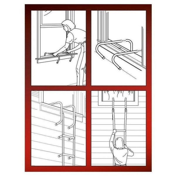 Alecto EL-450 aluminium vluchtladder (4,5 m) - ALEEL450-Shopvoorgezondheid