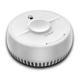 Witte AngelEye rookmelder met TEST/RESET knop en sensoropening