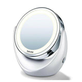 Beurer BS49 witte make-upspiegel met LED-verlichting en vergroting op voet