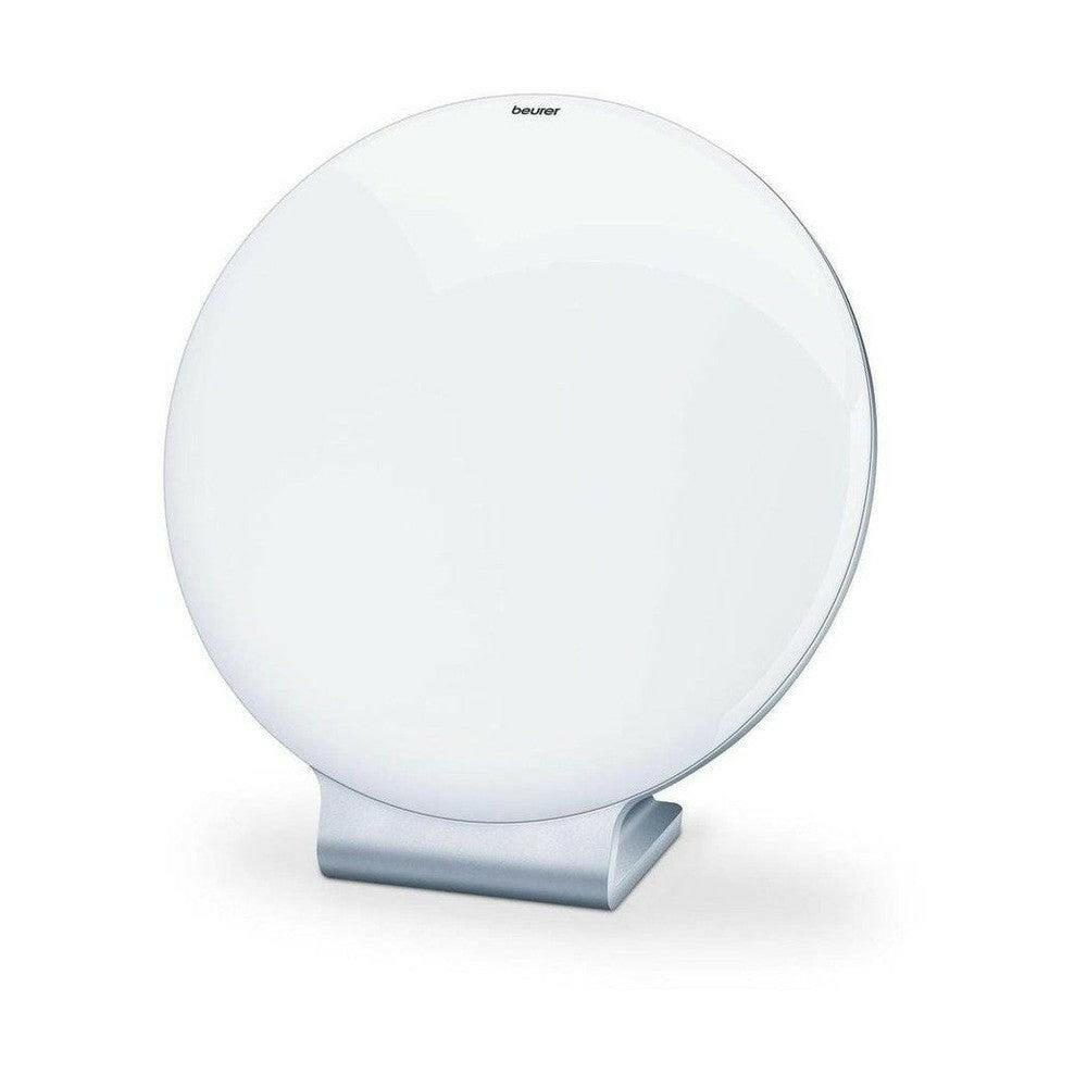 Beurer TL50 daglichtlamp zilver van voren met merknaam en solide voet