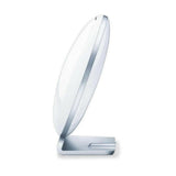 Beurer TL50 daglichtlamp zilver zijkant met gebogen vorm en glanzende rand