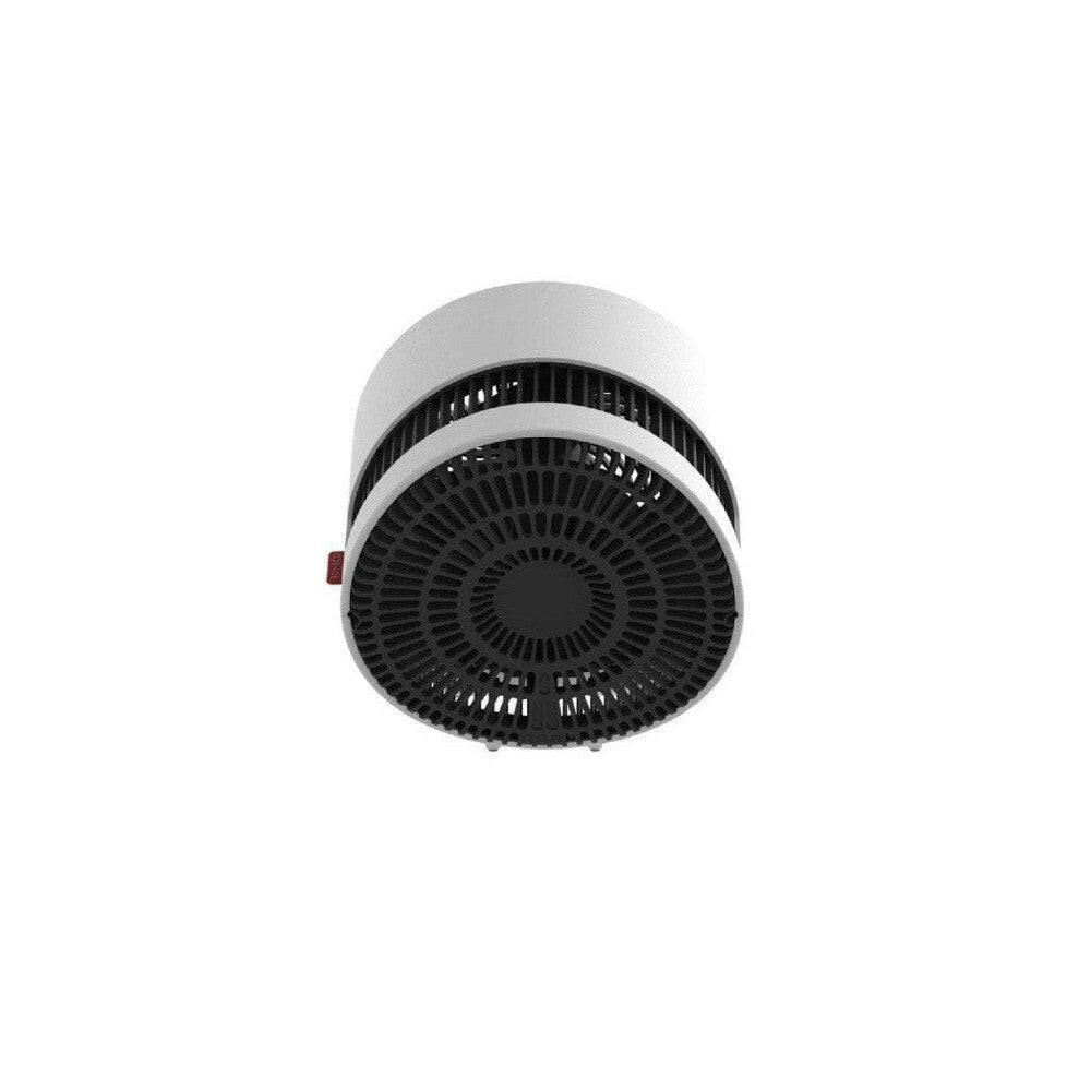 Bovenkant witte Boneco F100 ventilator met radiaal rooster
